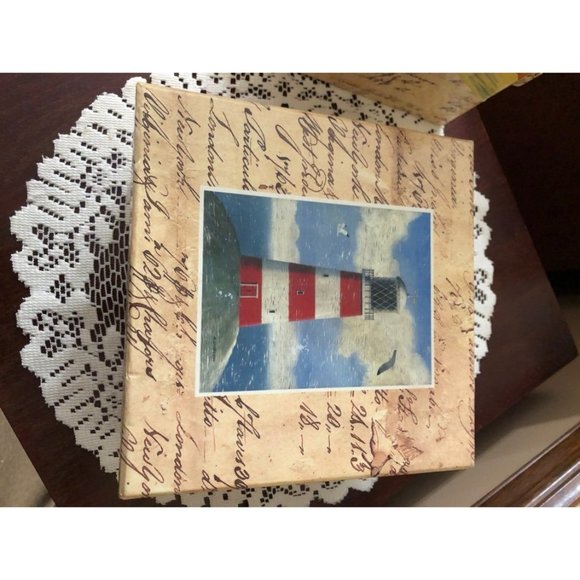 Beach Decor Boxes Stackable Trinket Condo Cottage Dorm Room - Picture 5 of 5